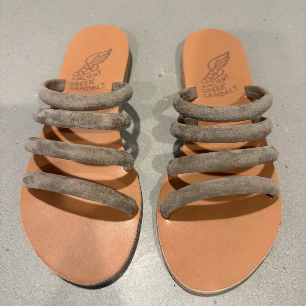 NWOT Ancient Greek Sandals Women's Gray Strappy Sandals